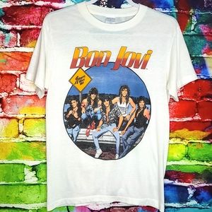 Vintage 1986 Bon Jovi Album Tour Promo Tee
